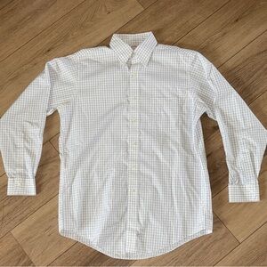GREAT CONDITION Brooks Brothers White and Blue Checkered Shirt